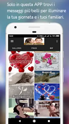 Immagini buongiorno Sera Notte android App screenshot 1
